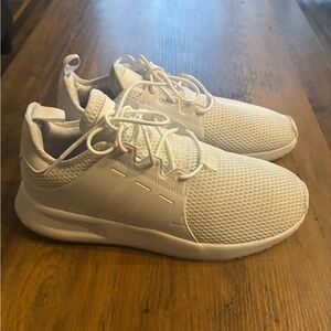 Adidas Men's All-White Mesh Sneakers